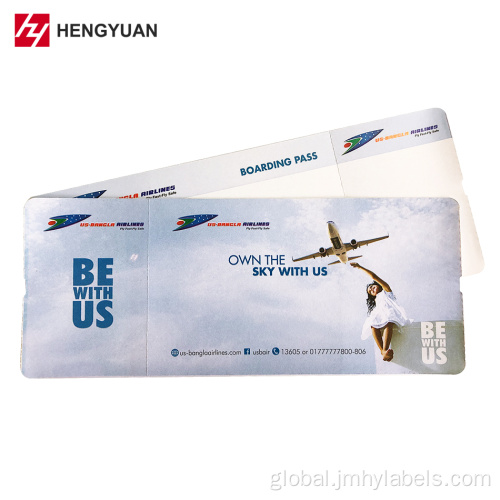 China Airline Boarding Pass Paper Luggage Tags Manufactory